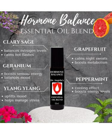 Dr. A's Hormone Balance Essential Oil Blend | 100% Therapeutic Grade Roll-On for Hot Flashes Night Sweats & Menopause Relief | 10 ml - Buy Online on GoSupps.com