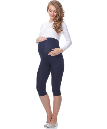 Be Mammy Maternity 3/4 Leggings 03 L Navy - Comfortable Pregnancy Pants - Buy Online on GoSupps.com