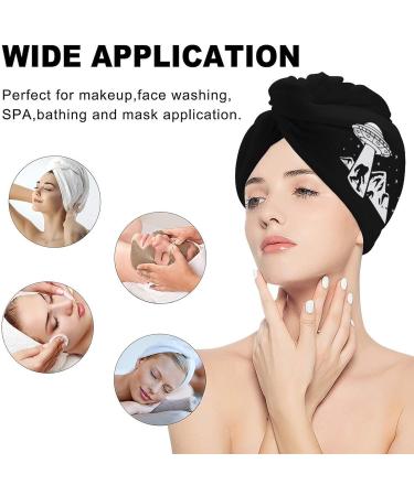 Bigfoot Aliens Microfiber Hair Towel Wrap - Super Absorbent Hair Turban for Women | 10x26 Inch | International Shipping - Buy Online on GoSupps.com