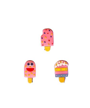 Korean Style Dessert Pattern Hair Clips - Adorable Headband Accessories for Girls, Teens, Kids, & Women - Ice Cream Design - Buy Online on GoSupps.com