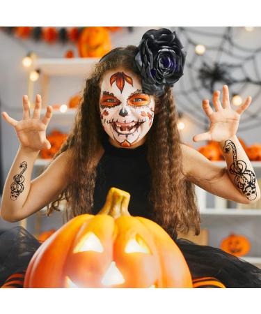 Zayvor Halloween Death Eater Tattoo Set - Mamba Skull Snake Temporary Mark for Adult & Kids Costume - 8 Large and 12 Small Tattoos Included - Buy Online on GoSupps.com