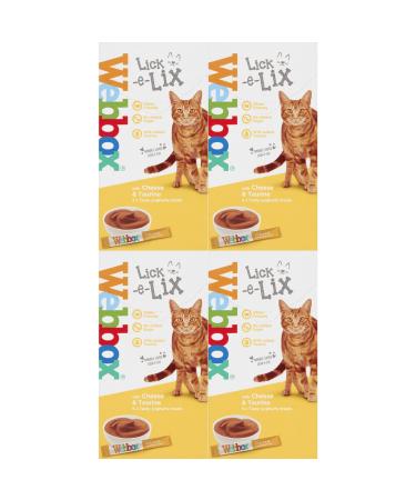 Webbox Cats Delight Lick E Lix Treats 4 Pack Contains 5 X Cheese & Taurine Yoghurty Treats (20 Sachets)