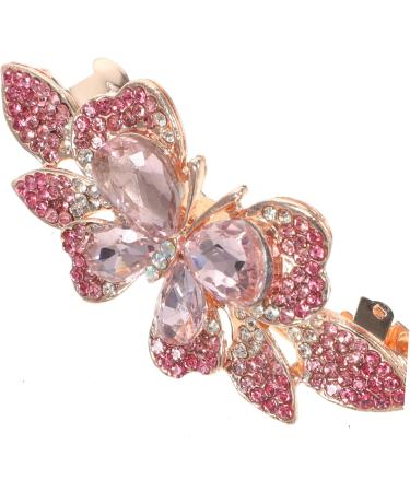 Ipetboom Rhinestone Hair Clip Rhinestone Hair Barrette Sparkly Hair Clips Spring Hair Clips Spring Barrette Butterfly Hair Barrettes Hair Clip for Wedding Headgear Bride Vintage Metal - Buy Online on GoSupps.com