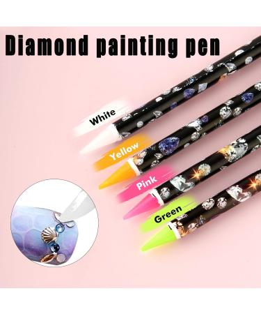 9PCS Wax Pencils for Diamond Painting Wax Pencil Wax Pencil for Rhinestones for Diamonds Applicator Nail Pencil Dotting Accessories for DIY Nail Tool Pencil Sharpener with Random Color - Buy Online on GoSupps.com