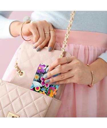 Travel Lipstick Organizer Case | Portable Makeup Bag with Mirror | Colorful Butterflies & Flowers Design - Buy Online on GoSupps.com