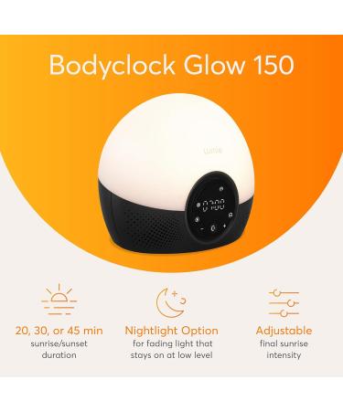 Buy Lumie Bodyclock Glow 150 - Sunrise & Sunset Alarm Clock with Customizable Light | Best Bedside Lamp for Waking Up & Reading - Buy Online on GoSupps.com