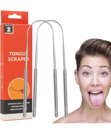 Metal Tongue Scraper - Stainless Steel Travel Tongue Cleaner for Fresh Breath & Oral Hygiene - Buy Online on GoSupps.com