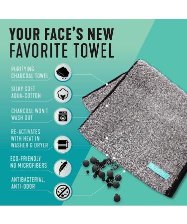 Facesoft Charcoal-Infused Sweat Towel - Detox Your Workout | Super Soft & Absorbent | Eco-Friendly - 38x10 inches - Buy Online on GoSupps.com