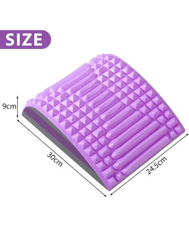 Vnklomes 2-in-1 Back & Neck Support - Lumbar Vertebrae Cushion for Pain Relief - Orthopedic Stretcher (Violet) - Buy Online on GoSupps.com