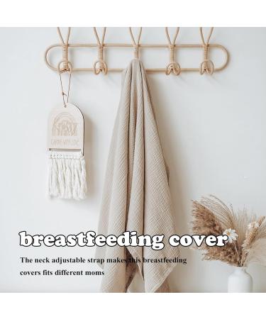 Adjustable Strap Breastfeeding Cover - Lightweight Nursing Shawl in Khaki - Buy Online on GoSupps.com