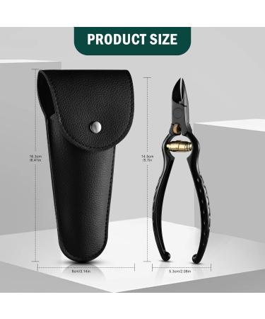 Fvion Nail Scissors for Ingrown Toenails & Fingernails - Sharp Tongs for Thick Nails | Ideal Foot Care for Seniors - Dark Black - Buy Online on GoSupps.com
