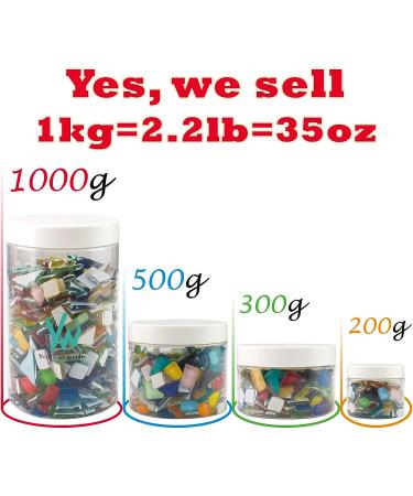 Youway Style 1000g Glass Mosaic Tiles - Bulk Colorful Irregular Pieces for DIY Crafts - 1kg Mosaic Handmade Decor - 14 Mixed Colors - Buy Online on GoSupps.com