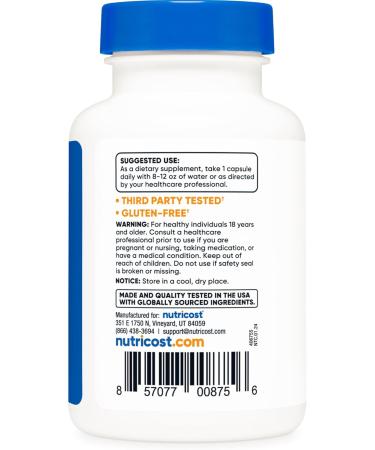 Nutricost CDP Choline (Citicoline) 300mg 60 Vegetarian Capsules - Non-GMO Vegetarian Friendly Gluten Free 60 Count (Pack of 1) - Buy Online on GoSupps.com