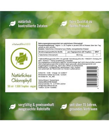 Natural Chlorophyll Elixir Pure Alfalfa 50ml | Vegan Preservative-Free Highest Organic Availability - Buy Online on GoSupps.com