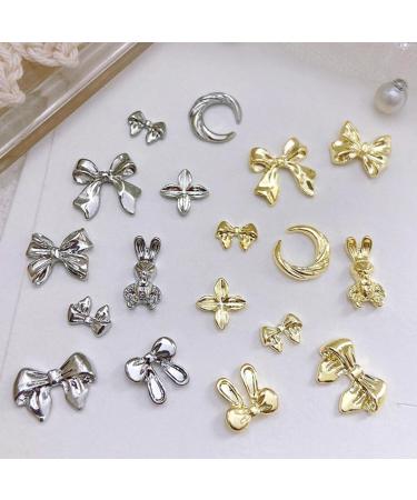 FEIlei 3D Nail Charms Bows Nail Art Studs Nail Jewelry for DIY Crafts Nail Art Decor - Buy Online on GoSupps.com