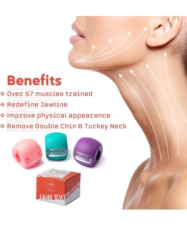 Jaw Exerciser Double Chin Toner | Jawline Exerciser Chew | Jaw Trainer | Workout Face Muscles | Jawline Toner | Neck Trainer | Woman & Men (Green) Intermediate - Green - Buy Online on GoSupps.com