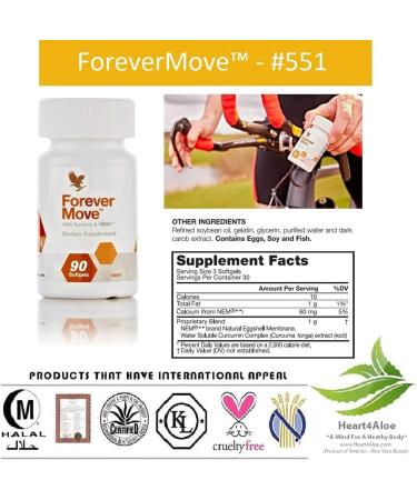 Forever Move - Advanced Joint & Muscle Supplement | NEM & BioCurc for Comfort Flexibility & Recovery | Gluten-Free | 90 Softgels - International Shipping Available - Buy Online on GoSupps.com
