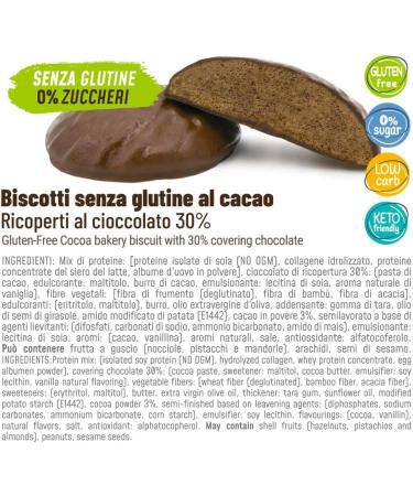 Keto GLUTEN FREE COCOA "SOKETO" Cookies Covered with Chocolate 0% sugars for keto and low carb diet (Pack of 9 conf x 40 g) - Buy Online on GoSupps.com
