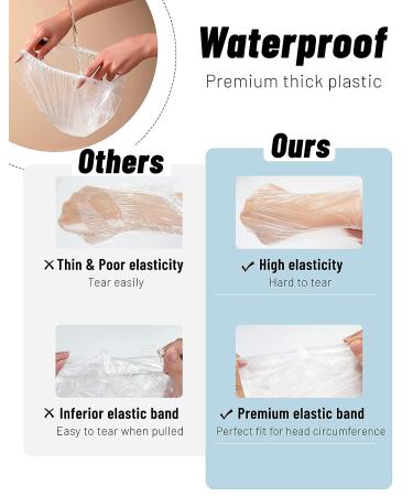 150 Pcs Extra Large Disposable Shower Caps for Women - Thick Elastic Hair Cap for Shower Spa Salon - 20inch - Buy Online on GoSupps.com