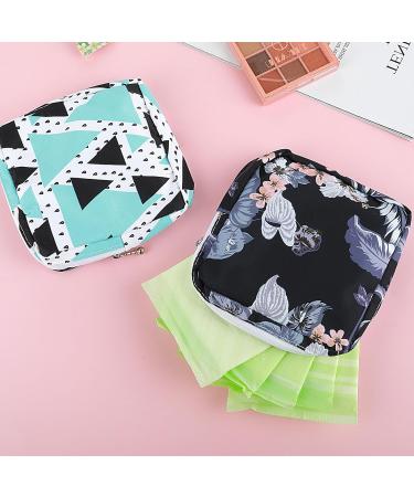 Amaxiu Sanitary Napkin Storage Bags 2pcs Waterproof Travel Menstrual Pad Pouch with Zipper Mini Tampons Holder for Purse Period Nursing Pad Holder for Women Girls 5.1" x 5.1" (Pattern E) - Buy Online on GoSupps.com