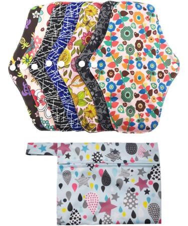 Reusable Cloth Menstrual Pads - 8 Pack Washable Towel Nursing Pads for Women and Girls - Buy Online on GoSupps.com