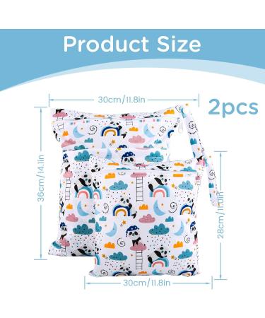 Darryy Naspocket Kindergarten Wetbag Set | Waterproof Washable Diaper Bag & Cloth Diapers | Panda Design for Kids - Buy Online on GoSupps.com