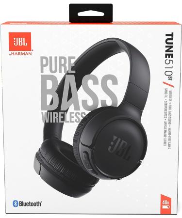 JBL Tune 510BT Wireless On-Ear Headphones - Purebass Sound, Black - Buy Online on GoSupps.com