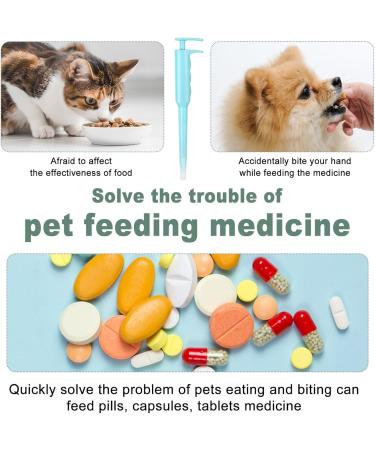 Pet Pill Dispenser-Pet Piller Gun Oral Tablet Capsule Pet Pill Plunger Popper with Pusher Pet Pill Feeder for Dogs Cats and Small Animals (Blue) Blue normal Blue - Buy Online on GoSupps.com
