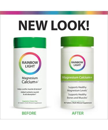 Rainbow Light Magnesium Calcium Plus â€“ Essential Nutrients for Bone Health | 90 Count - Buy Online on GoSupps.com