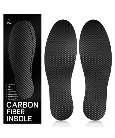 BOBOWALK Carbon Fiber Insole for Turf Toe  Foot Fracture  Arthritis  Hallux Rigidus Limitus  Morton s Toe  Rigid Shoe Insert for Broken Toe Injury Recovery  1 Pair 295 mm for Men/Women 11.61/295MM W's13.5-14/M's12.5-13 ...