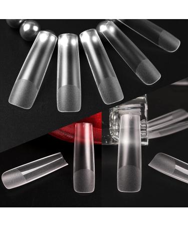 UNA GELLA XXL Square Fake Nails - 240pcs Pre-file Long Gel Nail Tips - Clear Tapered Matte Press On Nails - Buy Online on GoSupps.com