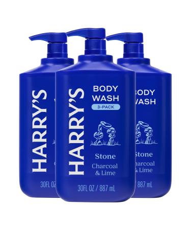Harry's Men's Body Wash - Stone - 30 fl oz - Shower Gel for Men - No Parabens, Sulfates, or Dyes (Pack of 3) Stone 30 Fl Oz (Pack of 3)