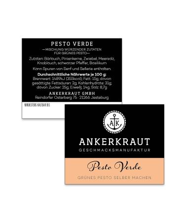 Ankerkraut Pesto Verde - 30g Spice Mixture in Cork Glass for Authentic Green Pesto | International Shipping - Buy Online on GoSupps.com