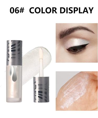 Glitter Eyeshadow Liquid Shiny Liquid Eyeshadow Long Lasting Quick-Drying Opaque Multi-Dimensional Eye Look Eye Shadow Korean Shimmer Crystals Eyeshadow Eye Makeup Gift for Women Girl- 06# - Buy Online on GoSupps.com