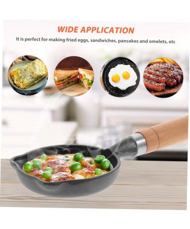 Zerodeko 1 Set Small Frying Pan Nonstick Mini Nonstick Pan Egg Pan Omelette Pan Non Stick Fry Pan Burger Frying Pan English Muffin Maker Kitchen Accessory Household Sweden Iron - Buy Online on GoSupps.com