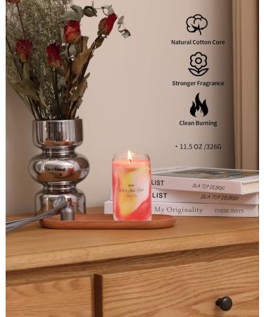 IZIDDO Extra Strong Scented Candles - Rose & Musk | 80 Hour Burn Time | Handmade Tie-Dye Home Decor Gifts for Women | 11.5oz Red Marble Candle - Buy Online on GoSupps.com