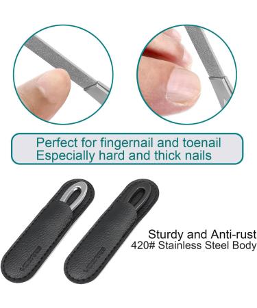 VOGARB 3pcs Glass Nail File and 2pcs Metal Nail Files Set for Natural Nails 3.6'' Pocket Size Manicure Pedicure Grooming for Finger & Toe Nail Care Salon Home Travel (5pcs Set) - Buy Online on GoSupps.com