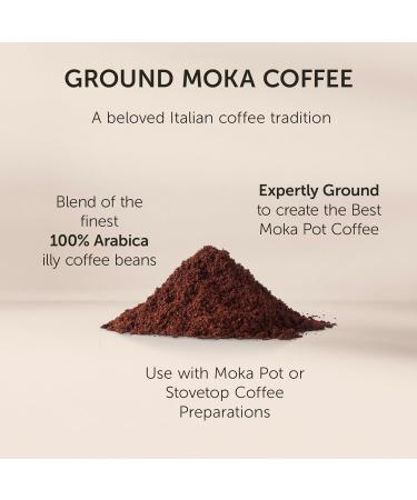 illy Caf moulu pour Moka Classic 100% Arabica avec des Notes de Caramel Fleur d'Oranger et Jasmin Go t doux et arri re-go t sucr Pack de 12 boites (12 x 250gr) CLASSIC 250 g (Lot de 12) - Buy Online on GoSupps.com