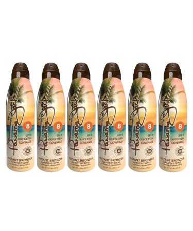 Panama Jack Instant Bronzer Sunscreen - SPF 8 Antioxidant Moisturizing PABA Paraben Gluten & Cruelty Free Water Resistant (80 Minutes) 5.5 OZ (Pack of 6)