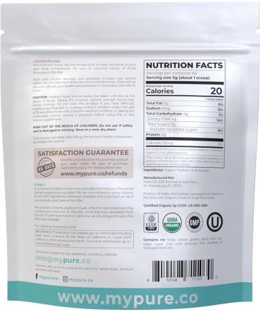 Psyllium Husk Powder Organic Certified - Finely Ground Whole Psyllium Husk Organic Fiber Powder for Baking Smoothies & More - Vegan Gluten Free Non-GMO & Filler Free Soluble Fiber (66 Servings) - Buy Online on GoSupps.com
