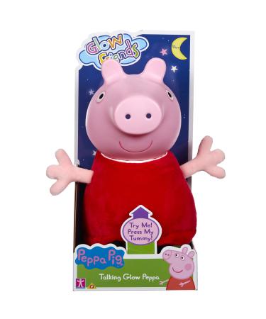 Peppa Pig Glow Friends Talking George preschool interactive soft toy with lights up face and sound effects gift for 3-5 year old