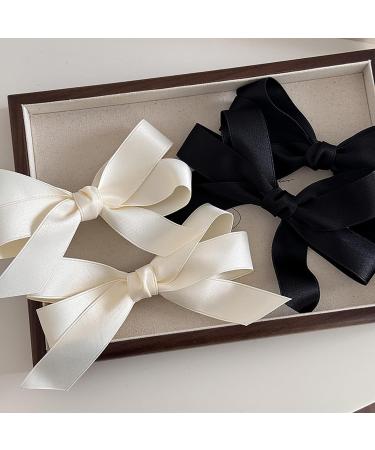 amangul Sweet Ballet Ribbon Hair Bows Hair Clip Lazy Hairpin Women Barrettes PonytailHolder for Lady Girl Hair Styling Tool(White) - Buy Online on GoSupps.com