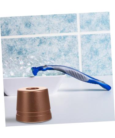 Minkissy Green Glitter Razor Holder for Men | Aluminum Shaver & Toothbrush Stand | Rose Gold Desk Organizer - Buy Online on GoSupps.com