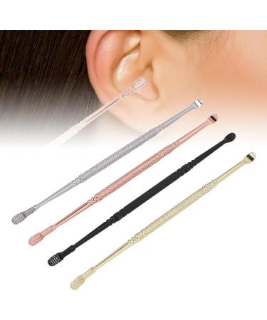 4 Colors Stainless Steel Ear Spoon - Spiral Earwax Remover for Gentle & Effective Cleaning - 360 Rotation - Buy Online on GoSupps.com