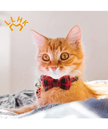 LLHK 4 Pack Small Fish Cat Collars with Bow Tie and Bell | Personalized Breakaway Kitten Collar | Adjustable 7-12inch | Cute for Girl/Boy Cats | Pet Supplies & Accessories - Buy Online on GoSupps.com