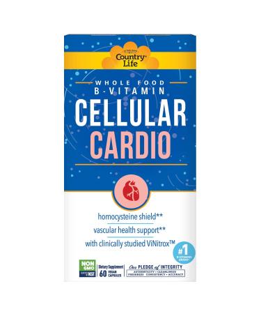 Country Life Whole Food B-Vitamin Cellular Cardio 60 Vegan Capsules