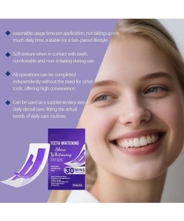 Purple Shiny Teeth Strips - Forms Protective Layer Reduces Friction Breaks Down Stain Pigments Brightens Teeth Easy Application(3pcs) - Buy Online on GoSupps.com