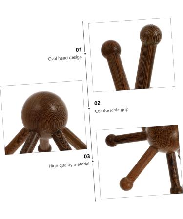 Gleavi 4-Piece Massage Device Set - Five Claws Scalp Massager & Trigger Point Brush for Deep Relaxation | Wenge Handy Tools - Buy Online on GoSupps.com