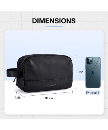 BAGSMART Men's Travel Toiletry Bag - Water-Resistant Dopp Kit in Black - Lightweight Shaving Bag for Full-Sized Toiletries - Medium Size - Buy Online on GoSupps.com