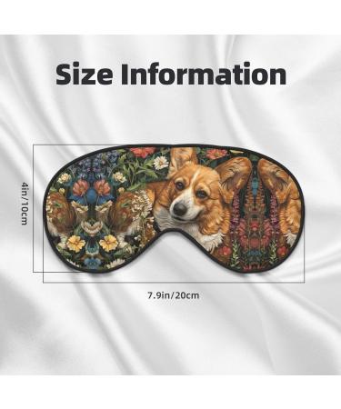 Corgi Floral Spring Garden Double-Sided Eye Mask | Soft & Light Blocking for Enhanced Sleep Quality - Shop Now - Buy Online on GoSupps.com